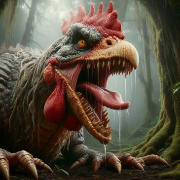 T Rex chicken poule jardin mamanpoule blog